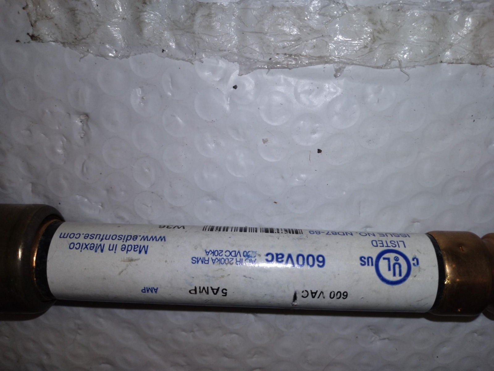 EDISON ECSR5 600VAC 200KA RMS 300VDC 20KA