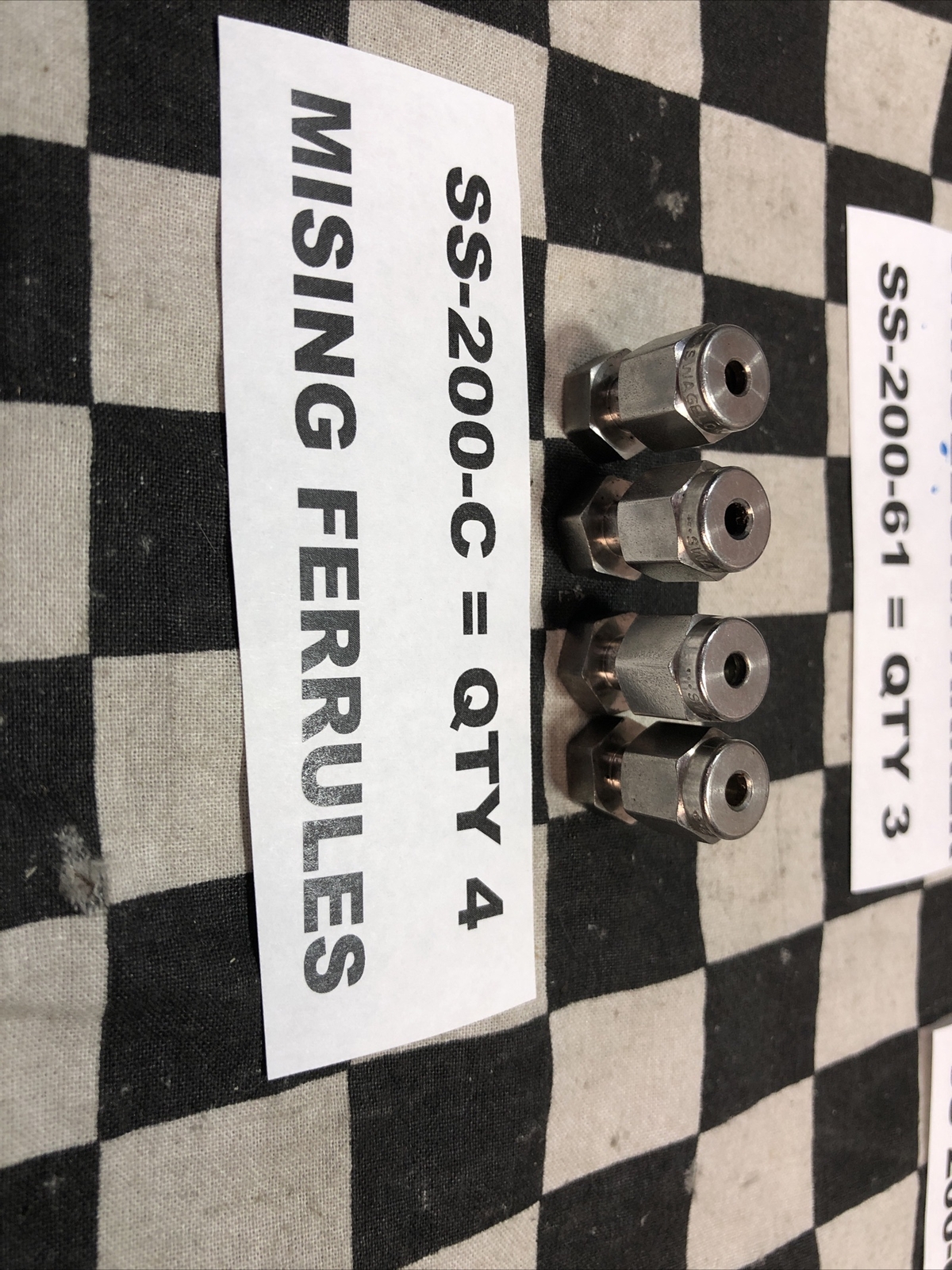 10x SWAGELOK Bulkhead Union 1/8″, SS-200-6-1 SS-200-61 SS-200-9 SS-200-C #1174Z2