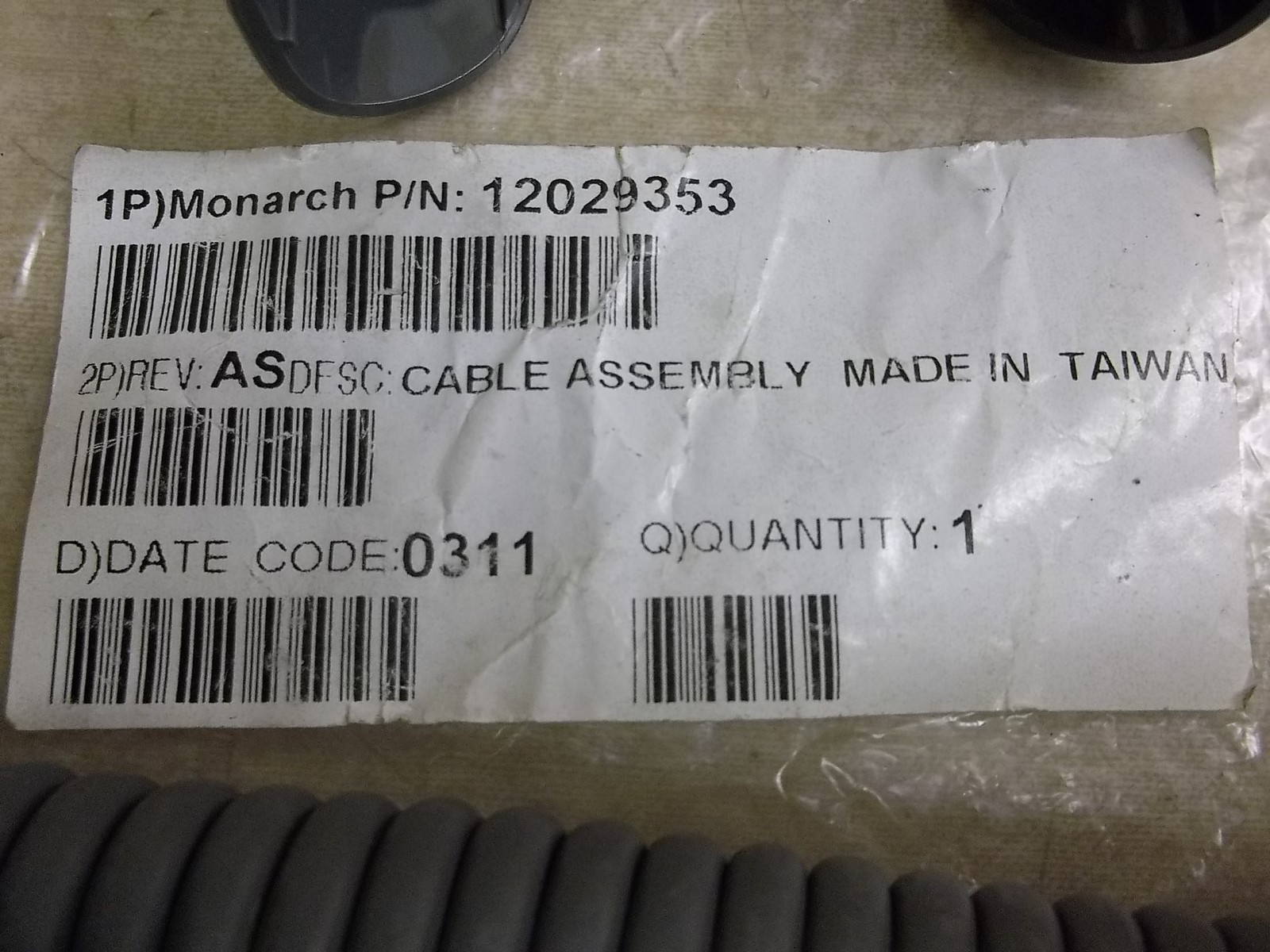 NEW Monarch 12029353 Cable Assembly *FREE SHIPPING*