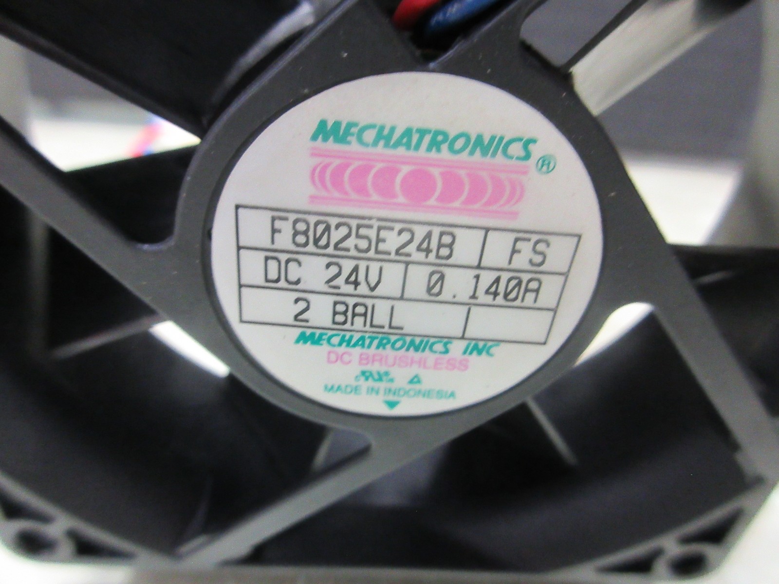 MECHATRONICS CNC COOLING FAN F8025E24B FS DC24V 0.140A 2BALL DC CNC