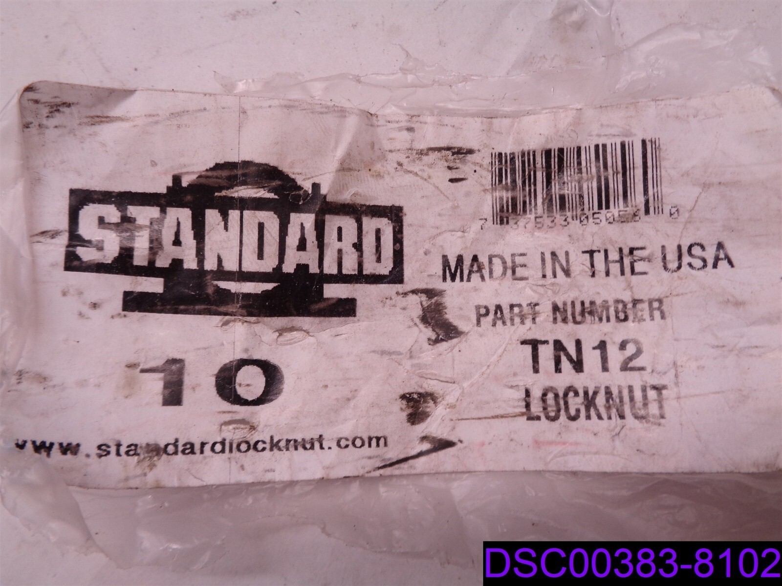 Qty = 20: Standard Locknut TN12 P/N 101928108