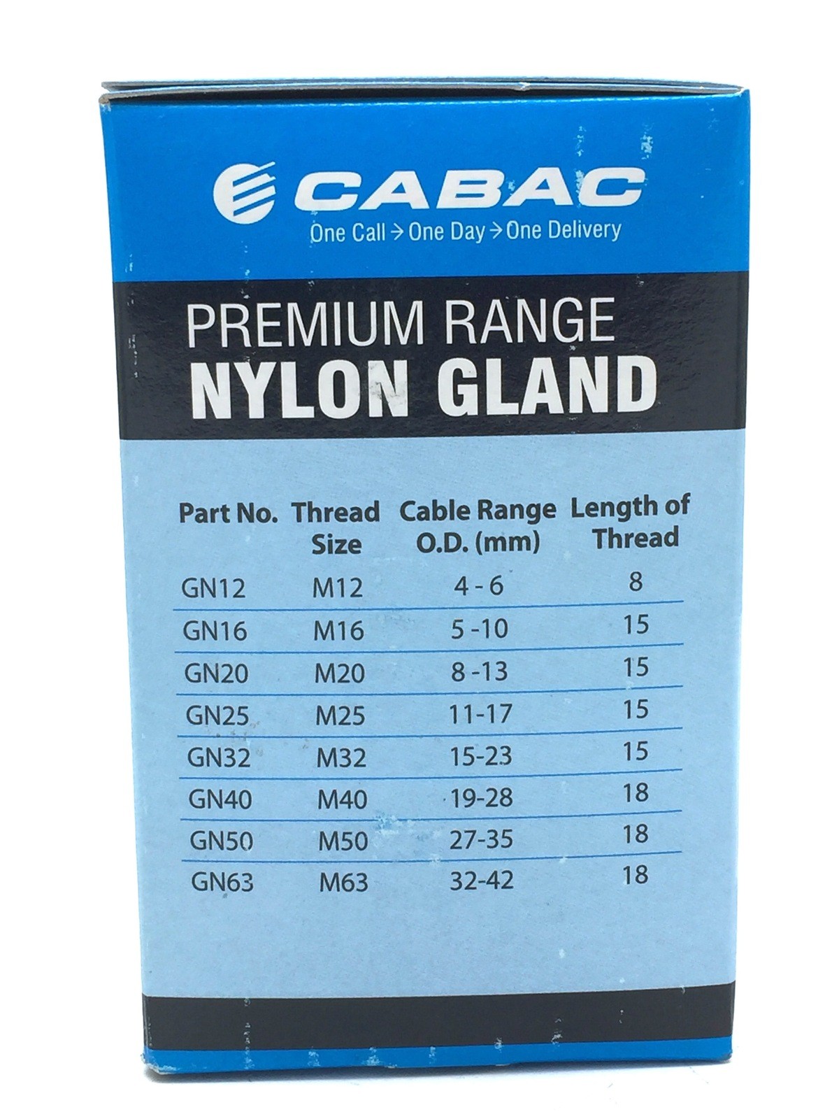 CABAC GN40 Nylon Cable Gland Lock Nut 19-28mm IP68 x20 pieces