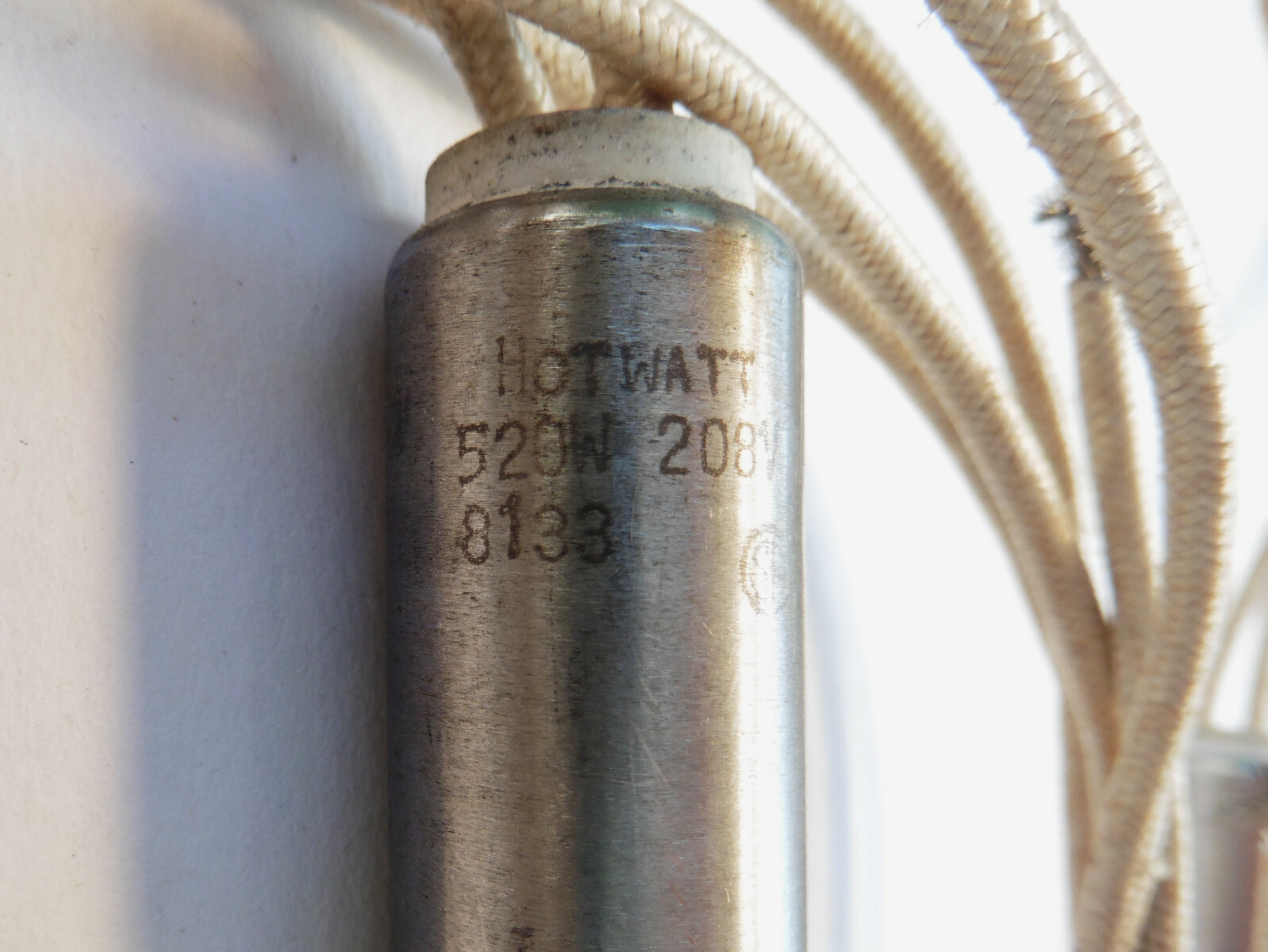 500W @ 208V (200W @ 120V) Hotwatt Cartridge Heater Stainless Steel 3/4″ x 12″L
