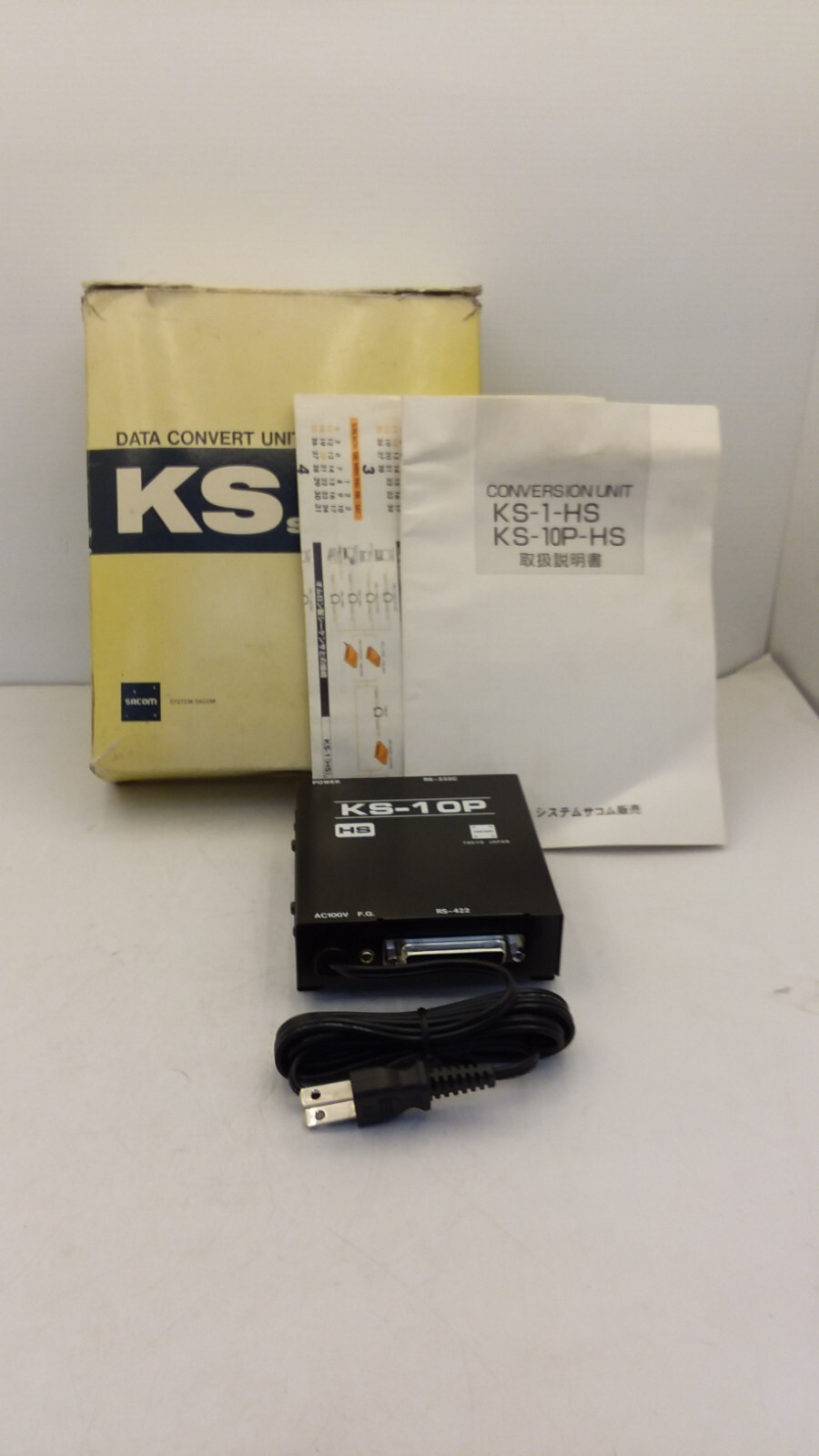 SACOM KS-10P-HS SUPPLY CONVERTER 100VAC 4-CHANNEL 115.2KBPS RS232C/RS422 NIB
