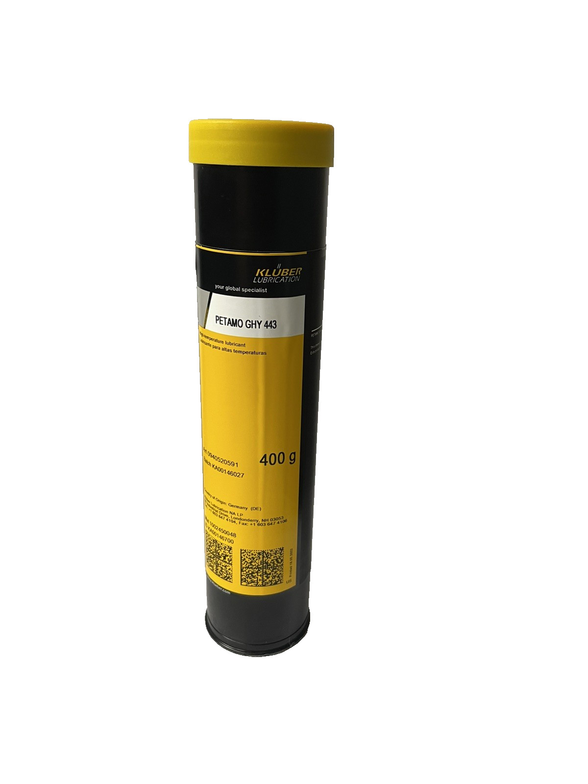 Kluber PETAMO GHY 443 synthetic grease 400g tube New sealed