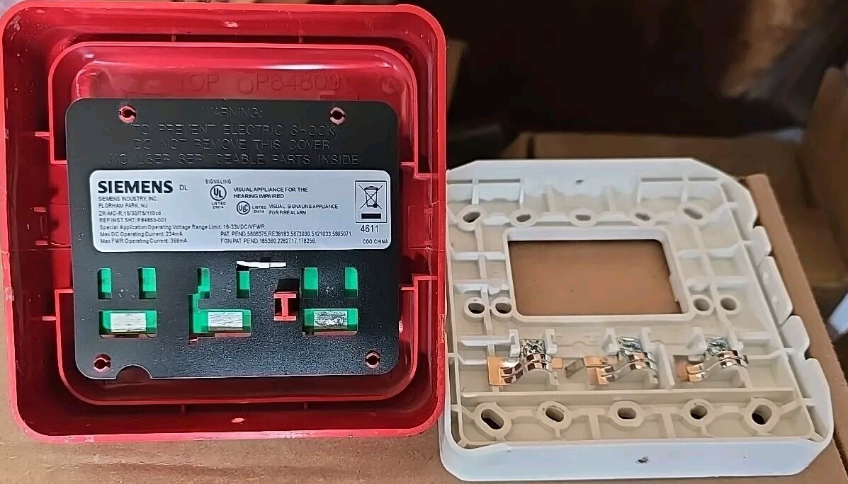SIEMENS ZR-MC-R [FIRE ALARM Visual Appliance For Hearing Impaired] FREE SHIPPING