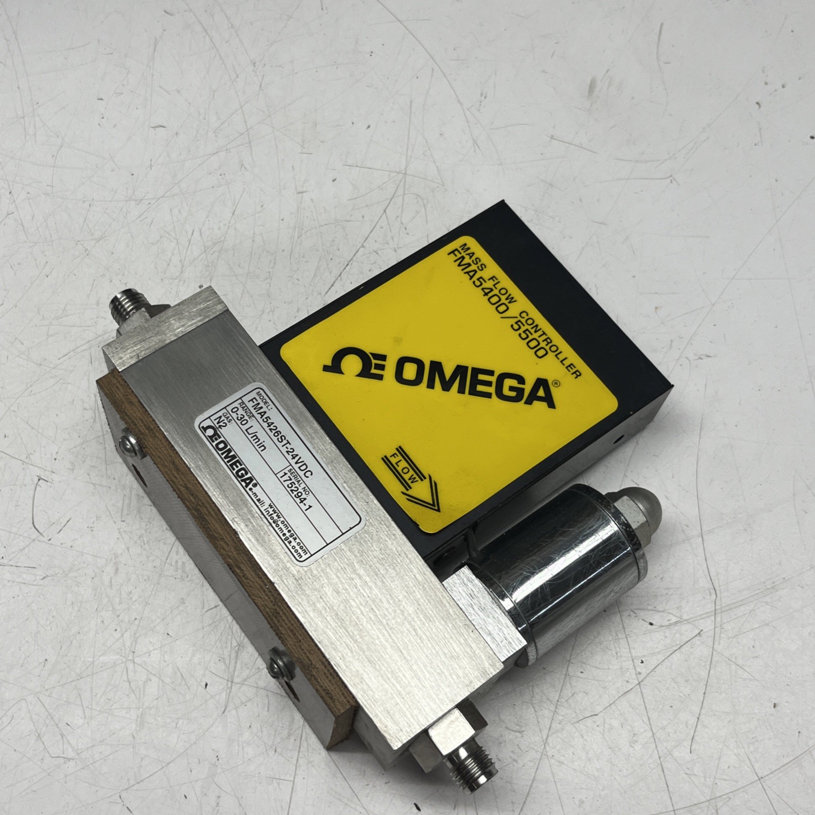 Omega Mass Flow Controller FMA5426ST 24VDC N2 Gas 0-30 L/Min