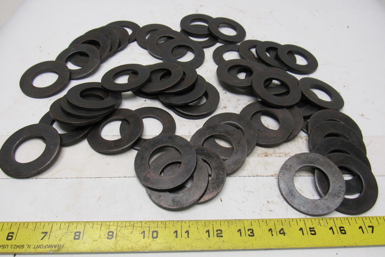 1-1/8″ Black Oxide Structural Flat Washer Steel 0.144 Thick 2.250″ OD Lot of 50