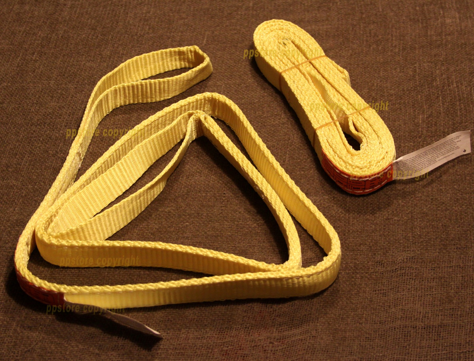 TWO (2x) EE2-901 x 6ft Polyester Web Lifting Sling 1″x6′ Lifting Tow Strap 2 ply