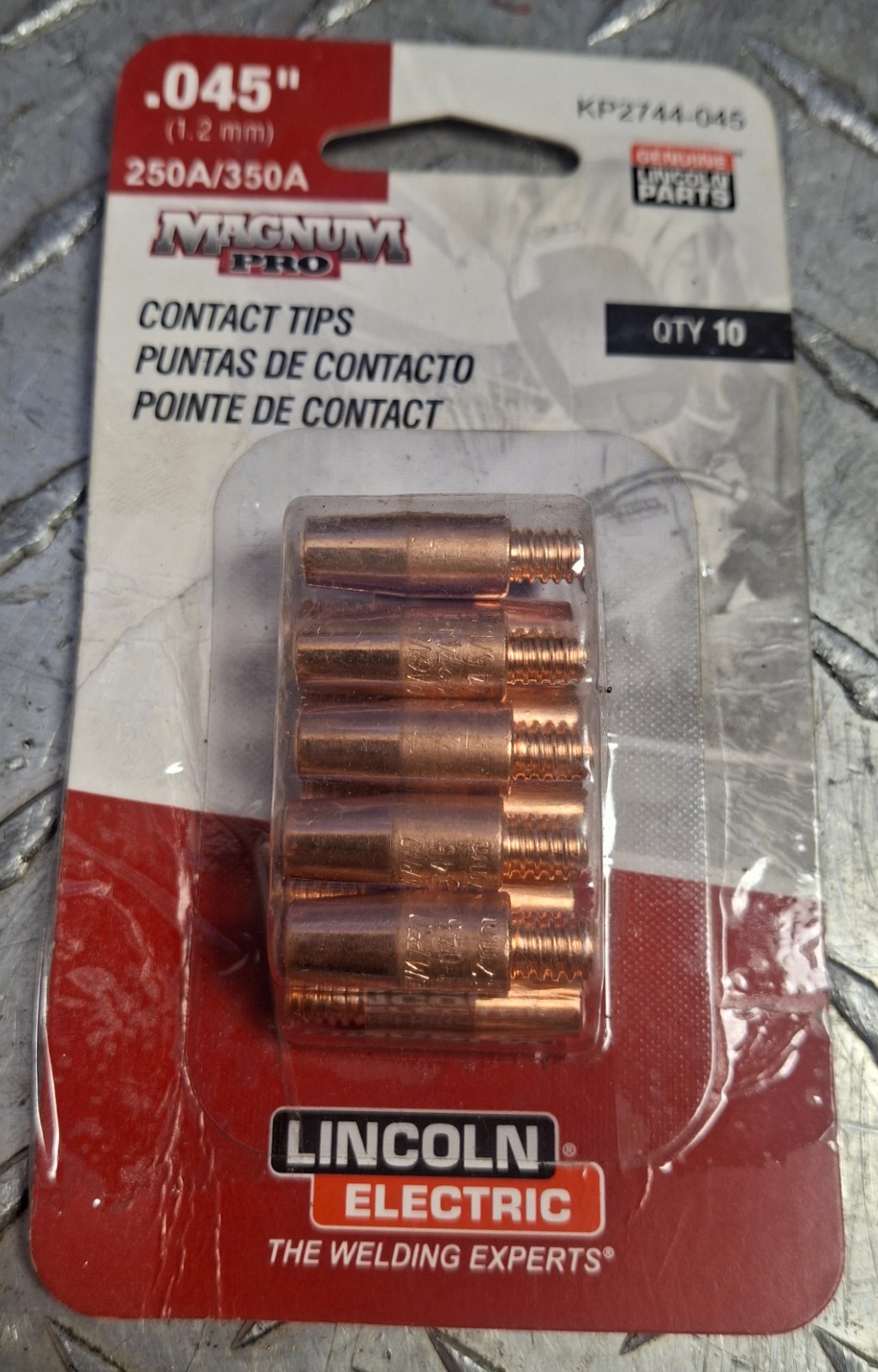 Lincoln Electric KP2744-045 Magnum PRO Welding Contact Tips 250A-350A Lot of 10