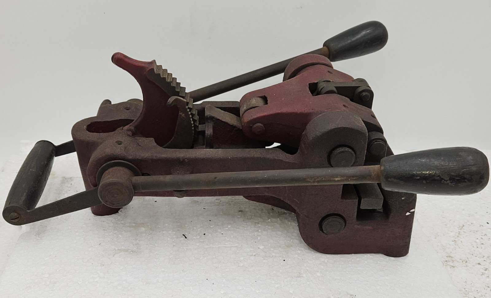 RARE Detroit Belt Lacer Press SER # 21210 Vintage flat belt Lacing. Machine NICE