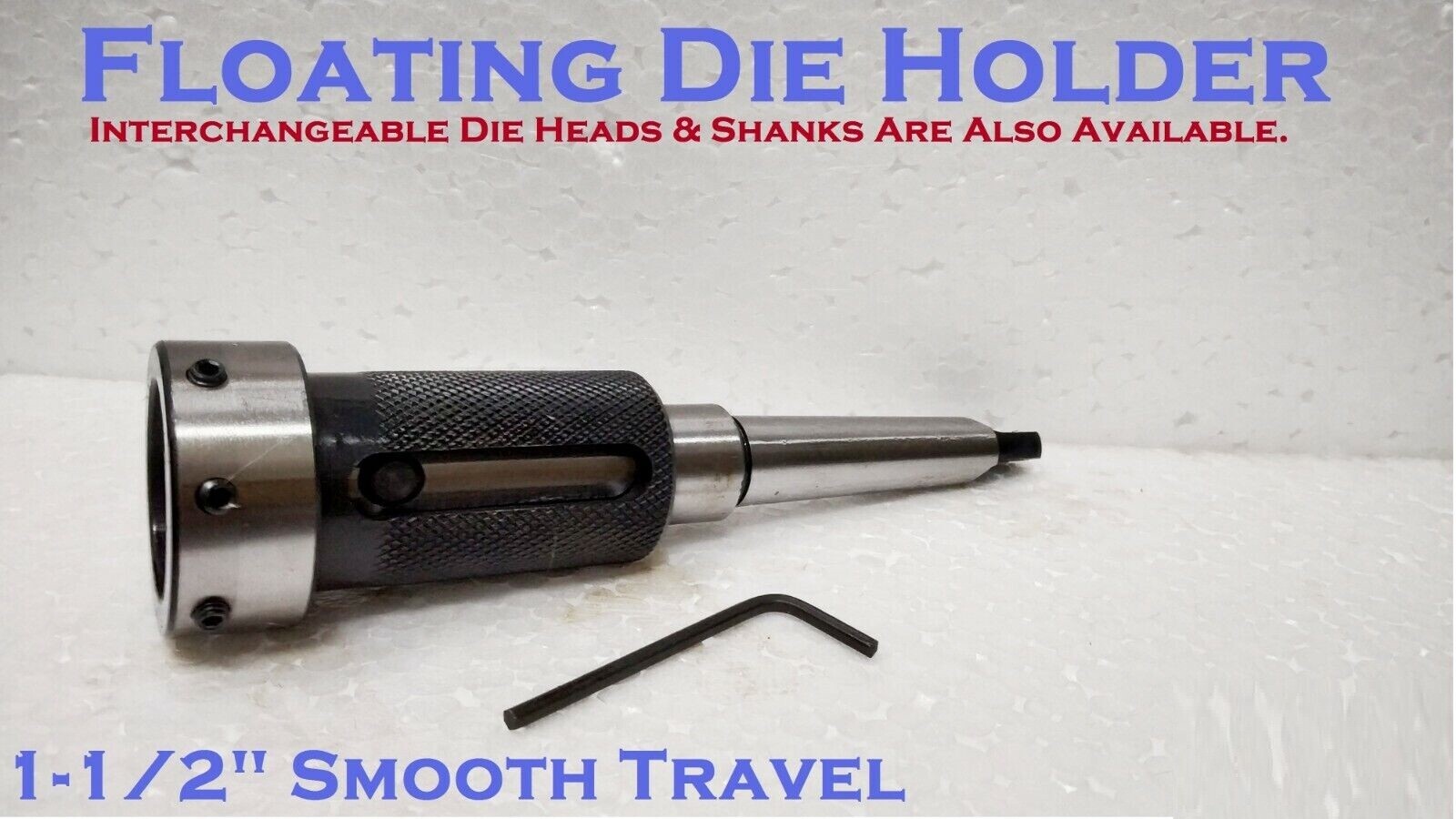 Lathe Tailstock Die Holder 30MM Floating Type MT1 SHANK Holds Metric Dies MT 1