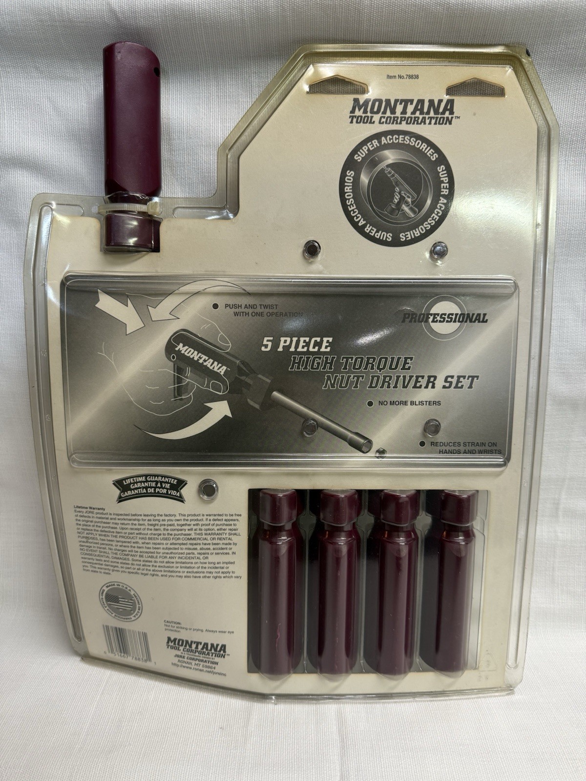 Montana Tool 5-Piece High Torque Screwdriver Set #78838 – NEW IN BOX Made In USA