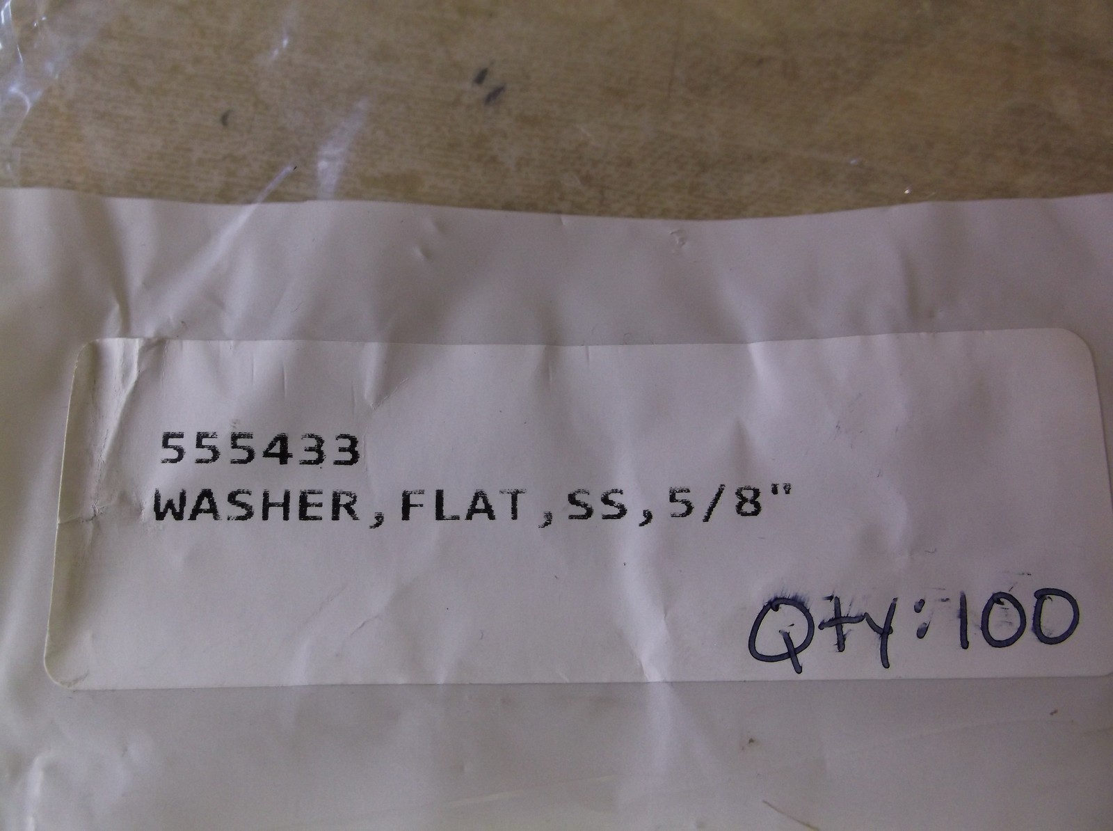 NEW Flat Washer 555433 5/8 18-8 62NWFLS, Lot of 25 *FREE SHIPPING*