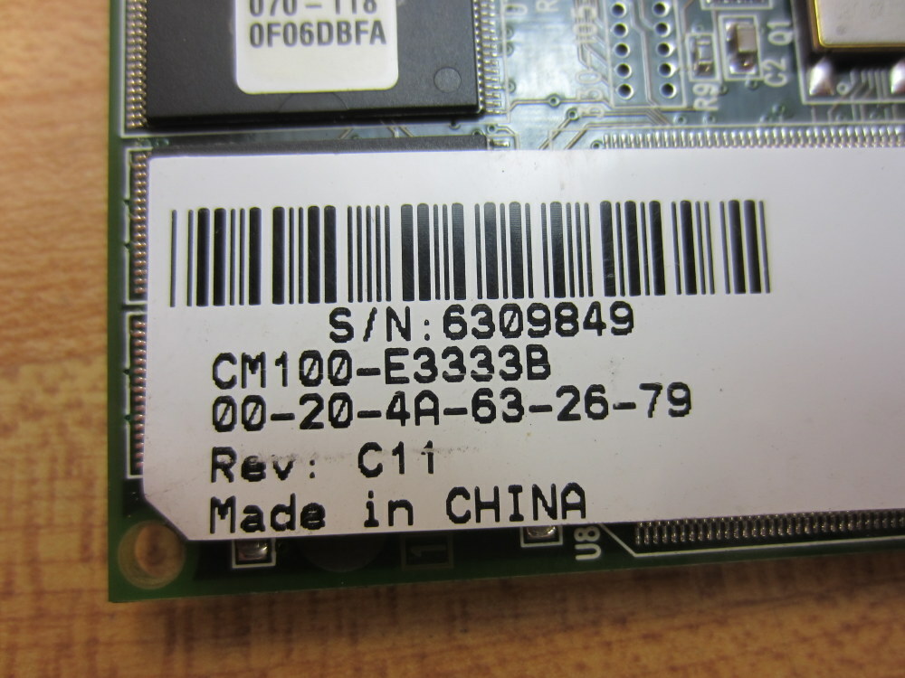 Lantronix CM100-E3333B Circuit Board CM100E3333B Rev.C11