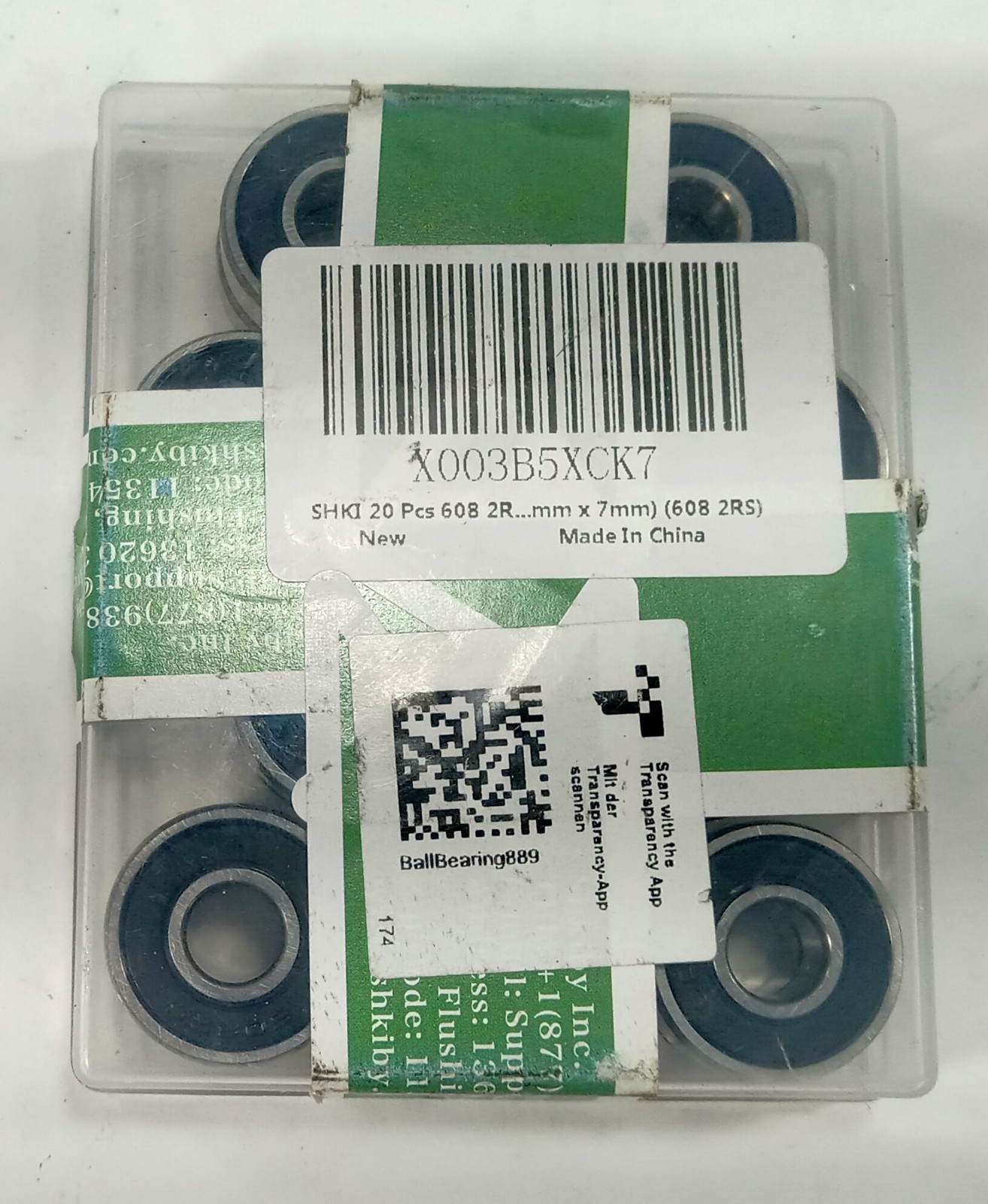 20 NEW SHKIBY 6082RS 8X12X7mm RADIAL DEEP GROOVE SKATE BEARINGS NIB *MAKE OFFER*