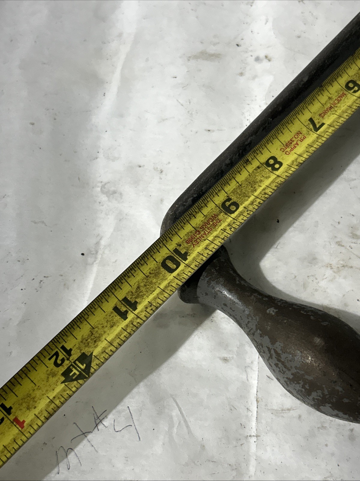 Vintage Industrial Machine Handle. Cast Iron Ch-14 Square Socket .875” Square.