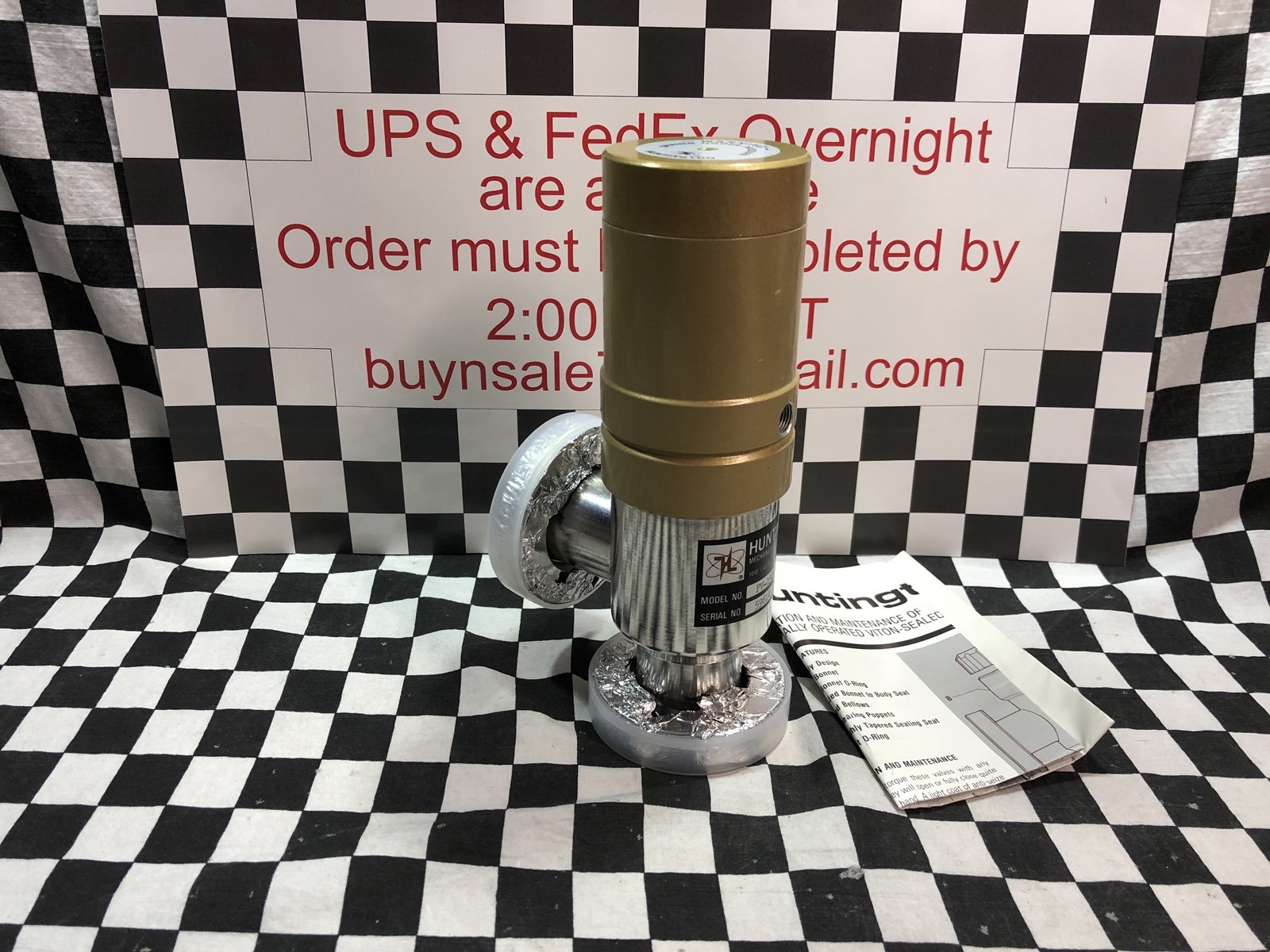 HUNTINGTON RIGHT ANGLE VALVE 2-3/4” CF, PV-150, SHIPSAMEDAY #BOX 2 “A6”