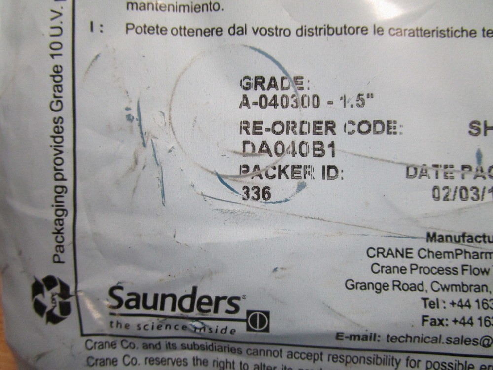 Saunders DA040B1 Diaphragm