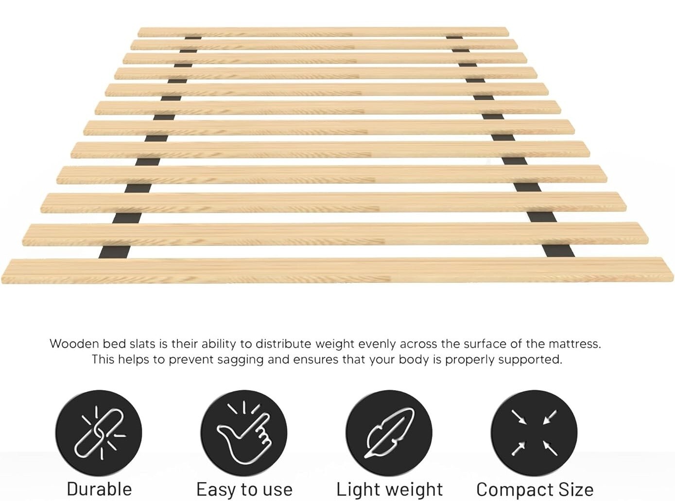 Listones/tabla para litera con soporte de colchón horizontal de 0,68″ NUEVO US
