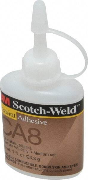 3M 7000046526 Adhesive Glue: 1 oz Bottle, Clear 24 hr Full Cure Time