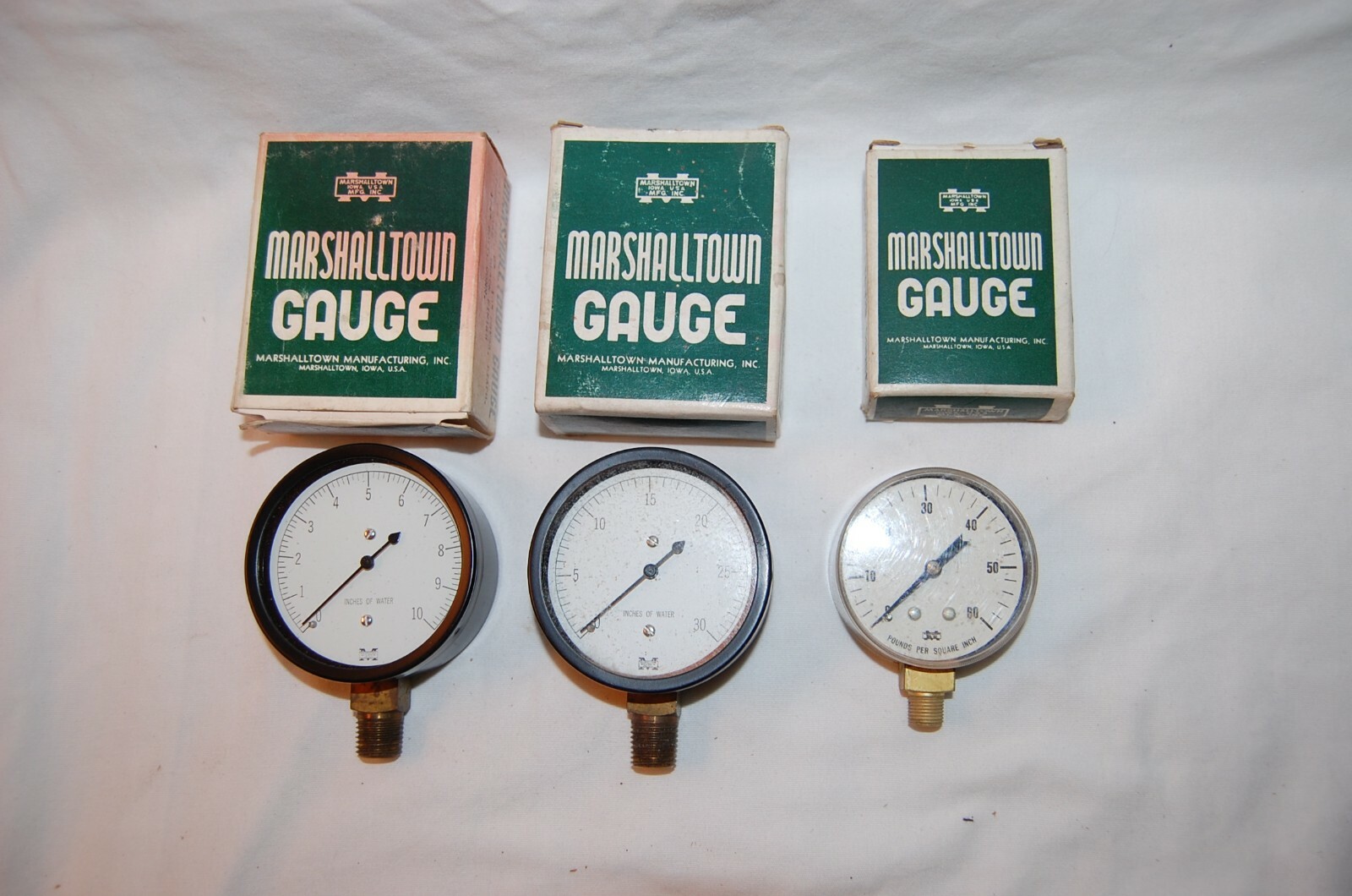 Set of 3 Marshalltown Gauges New old Stock