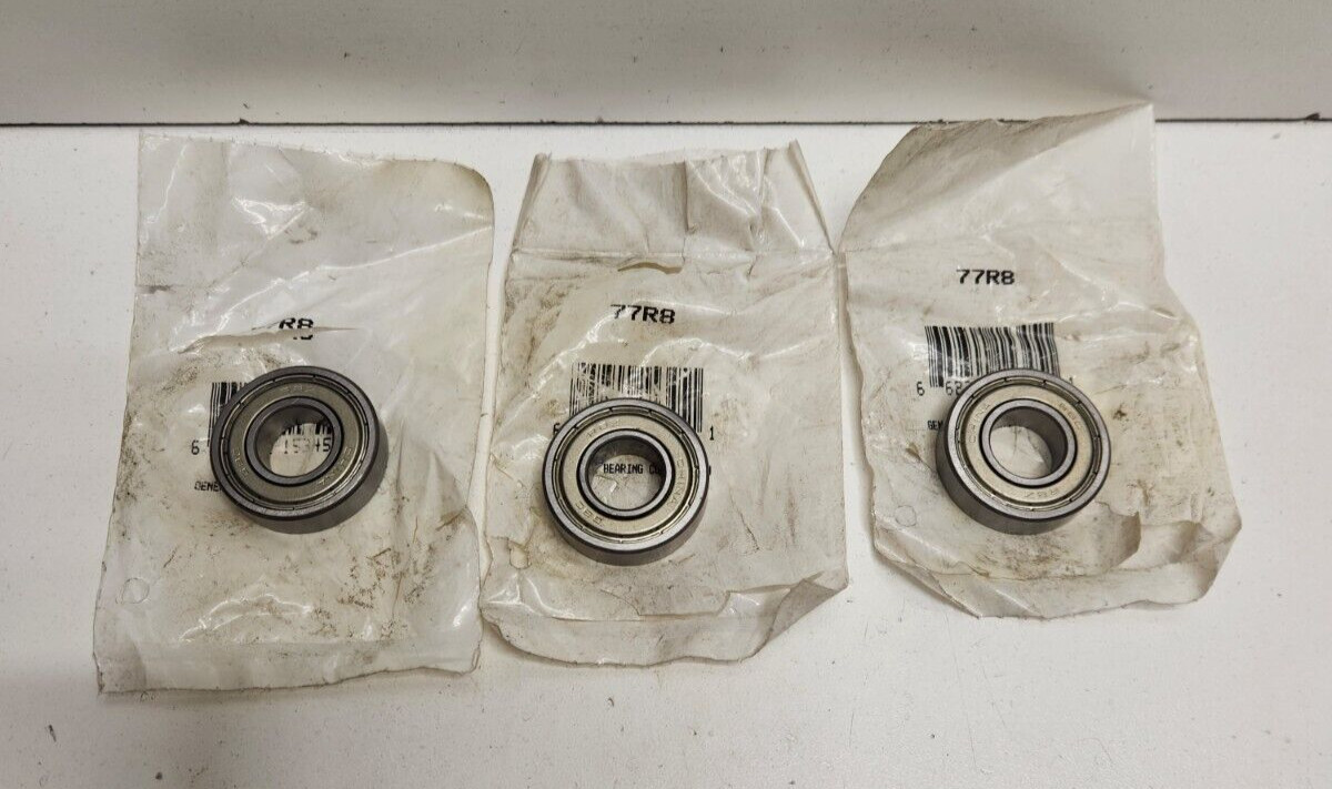 LOT OF 3 NEW OLD STOCK! GENERAL BEARING 1/2″ X 1-1/8″ X 5/16″ BEARINGS 77R8