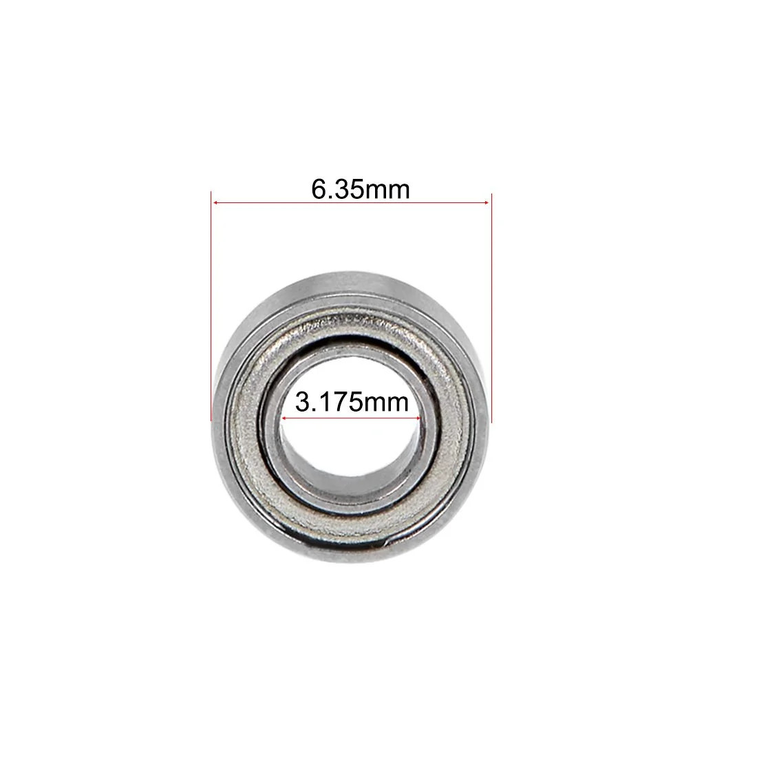 R144ZZ Deep Groove Ball Bearing 1/8″x1/4″x7/64″ Double Shielded ABEC-3 Bearings