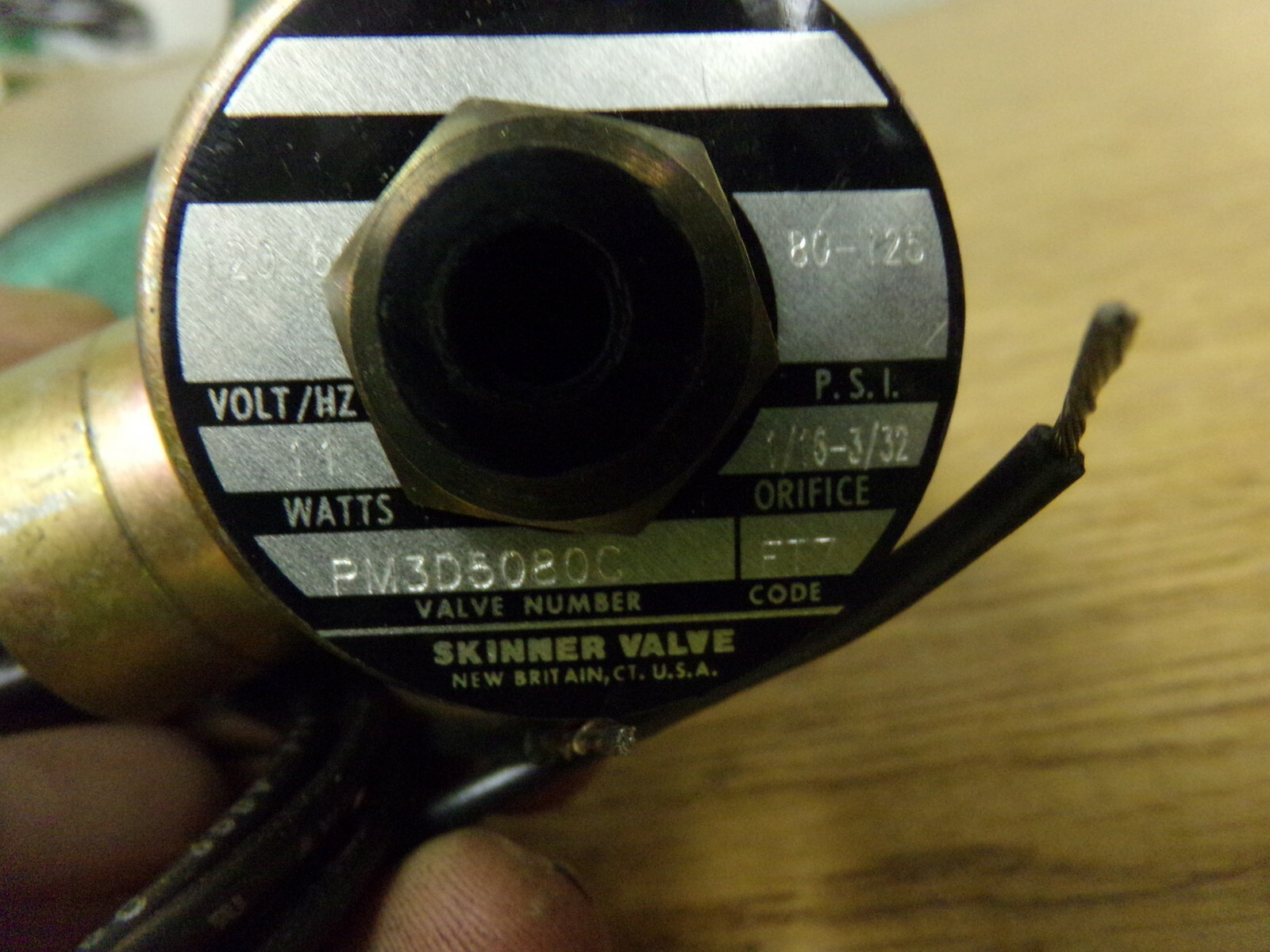 NEW Skinner Valve PM3D5080C lode FT7 120/60 Volt/Hz 11 Watts 80-125 PSI 1/16-3/