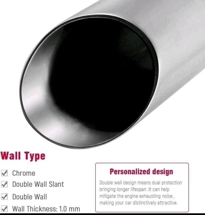 Upower Stainless Steel Exhaust Tips 8in