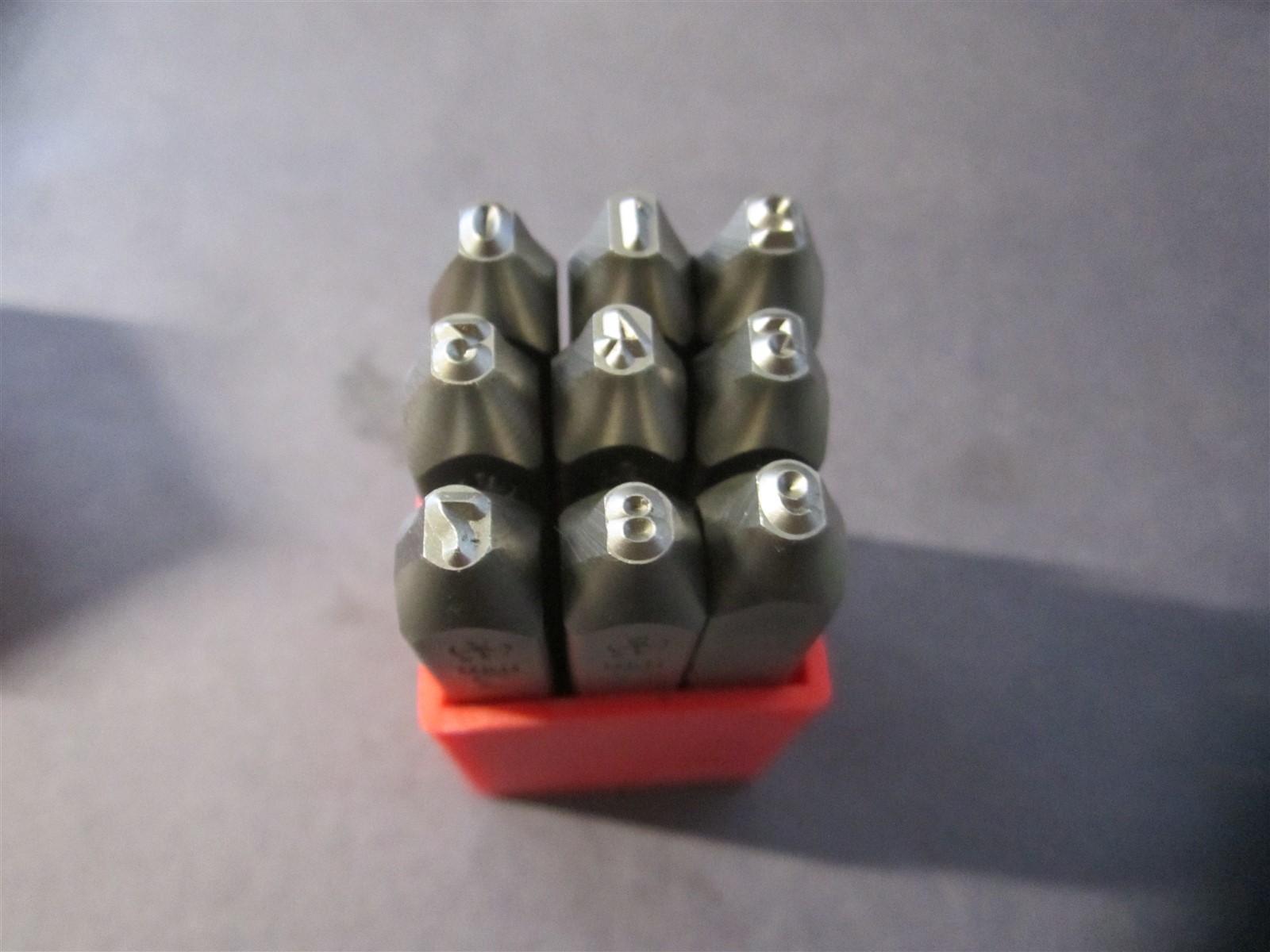 (3W641) 1/8″ x 2-3/4″ 0-9 Number Steel Hand Stamp Set