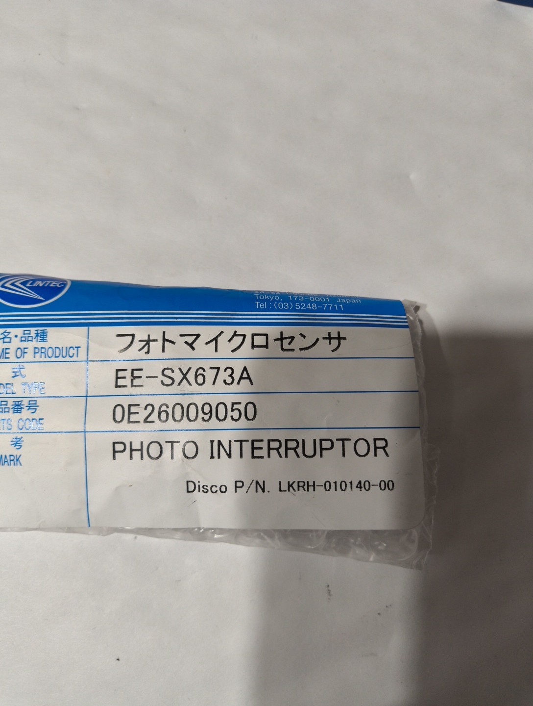 Disco Hi-Tec LKRH-010140-00 Photo Interrupter Sensor EE-SX673A New Lintec