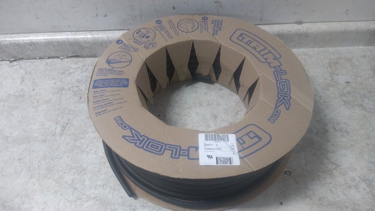Trim Lok Inc 3100B3X1/8C-250 3/8 In Inside Length 250 Ft Overall L Trim Seal