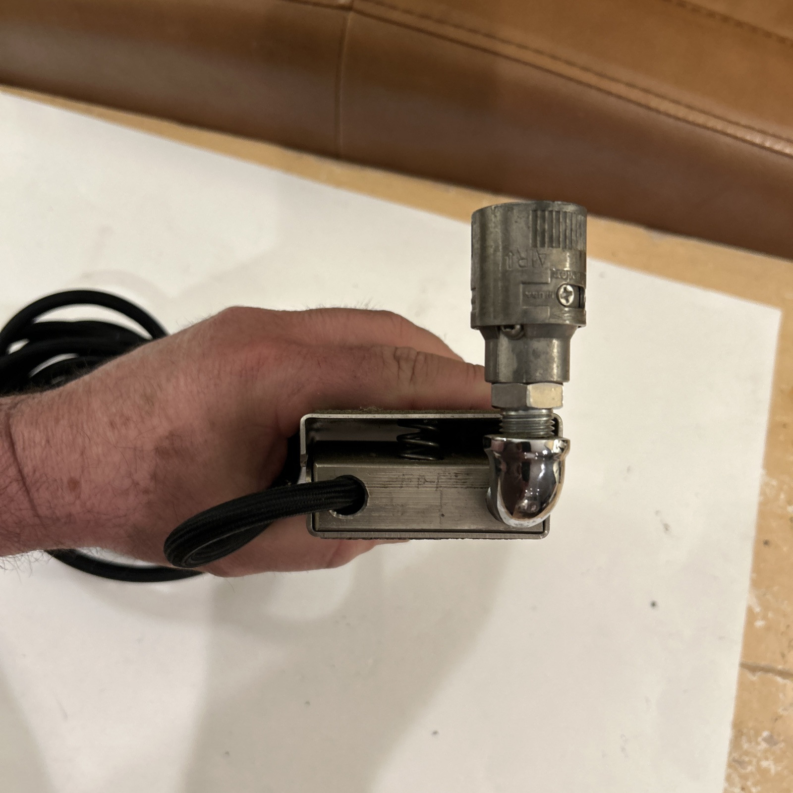 Vintage Schrader Pneumatic Foot Pedal With Hose