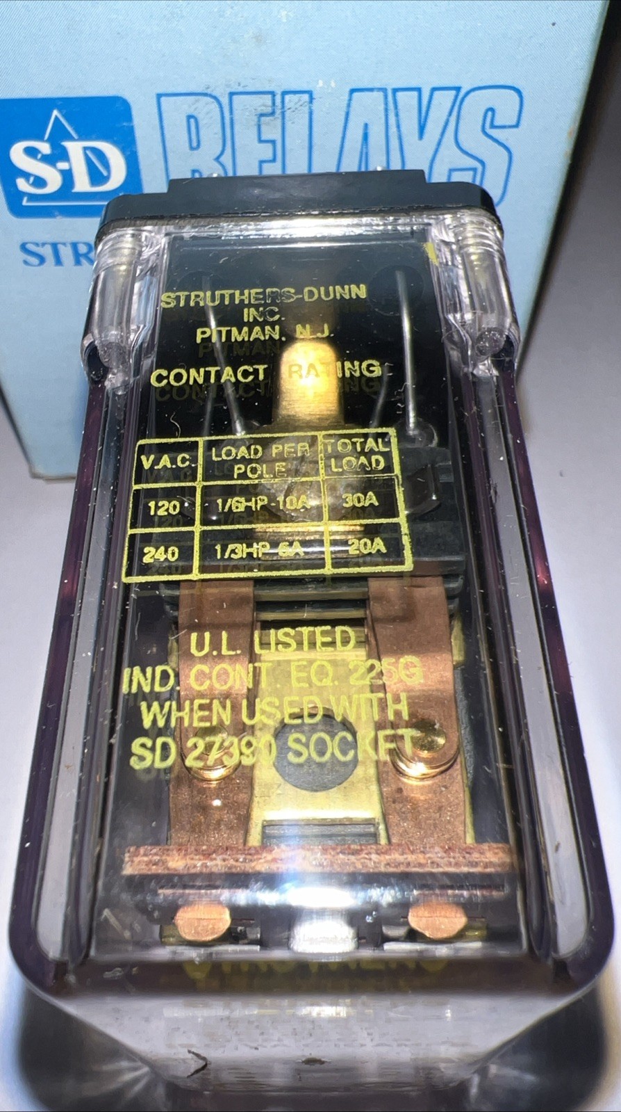 Struthers-Dunn 219XBXP 12 Pin Relay24-28 VDC 120 VAC 10A 60Hz New in Box