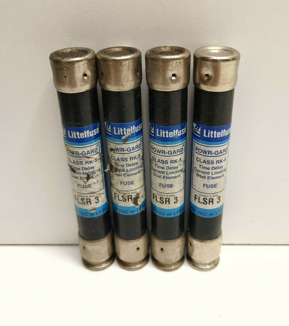 LOT OF 4 NEW OLD STOCK! LITTELFUSE 3A 600V RK5 FUSES FLSR-3