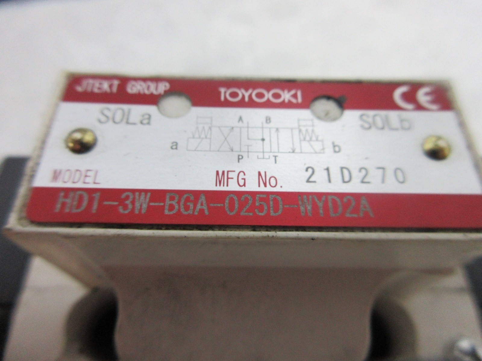 TOYO-OKI HD1-3W-BGA-025D-WYD2A SOLENOID VALVE, Y0097