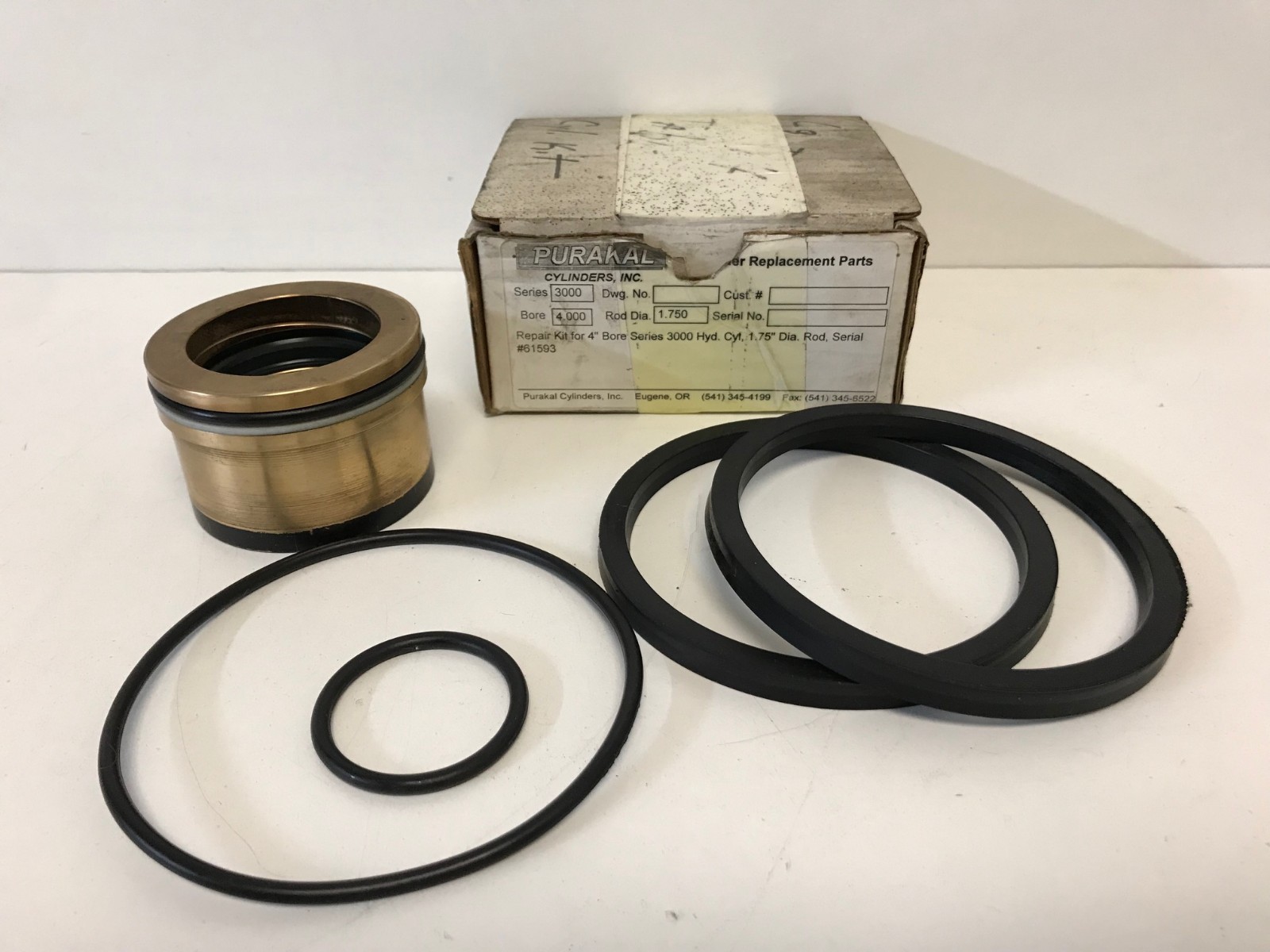 NEW OLD STOCK! PURAKAL CYLINDER REPAIR KIT 1.75 ROD DIA 4″ BORE SERIES 3000