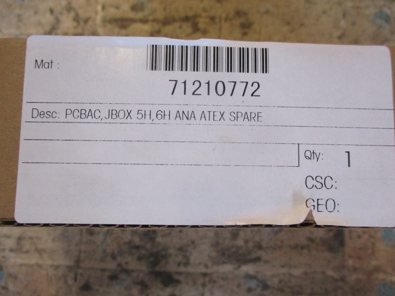 Mettler Toledo 71210772 00 2117 Analog Jbox Board %H 6H ANA ATEX Spare *NEW*