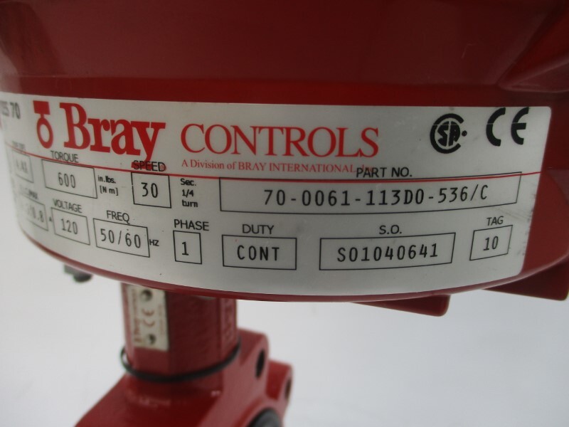 BRAY CONTROLS 70-0061-113D0-536/C SERIES 70 120V 0.5/0.8A 250PSI 4″ NSNP