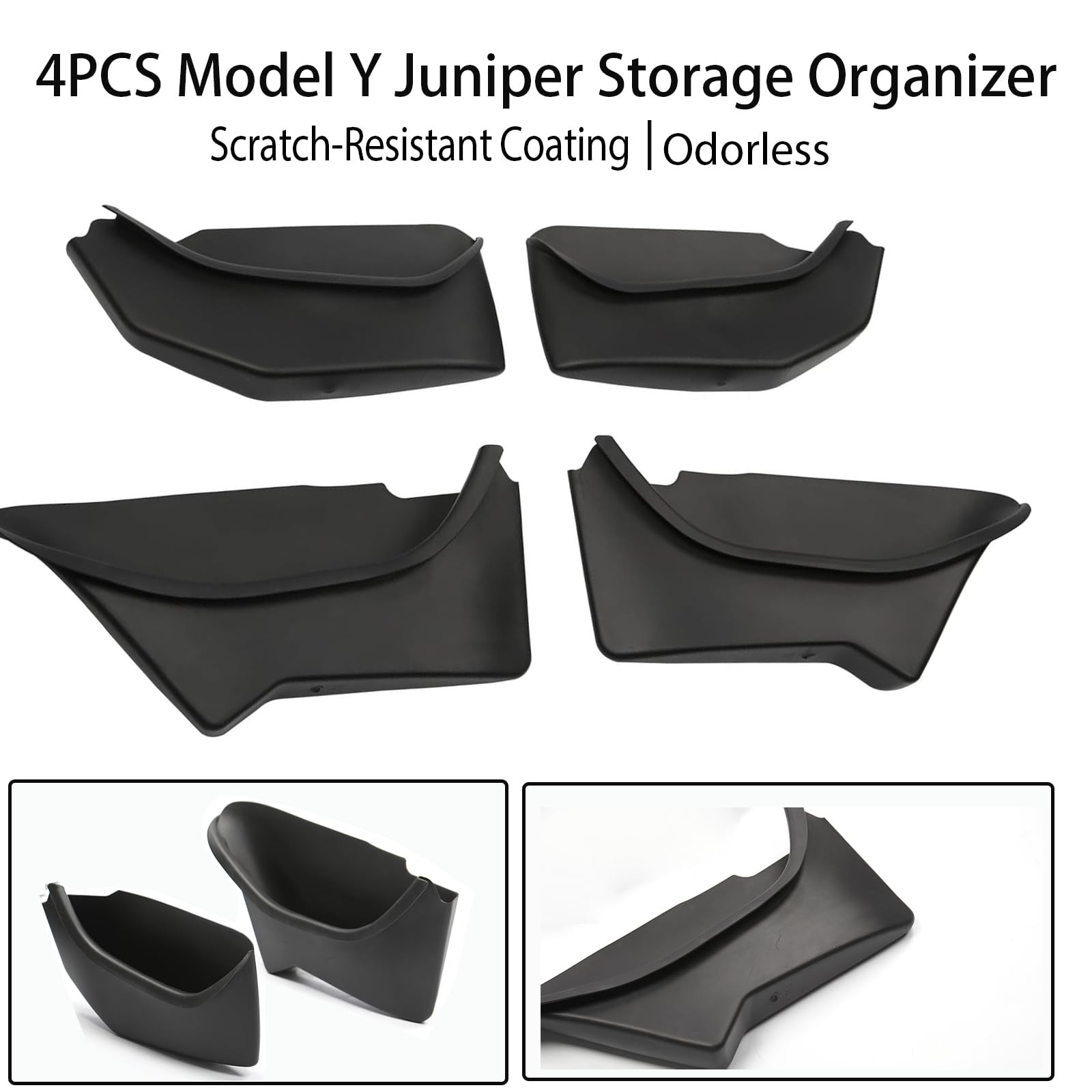 2025 2026 Tesla Model Y Juniper Door Pocket Liner Storage Box Organizer | Fro…