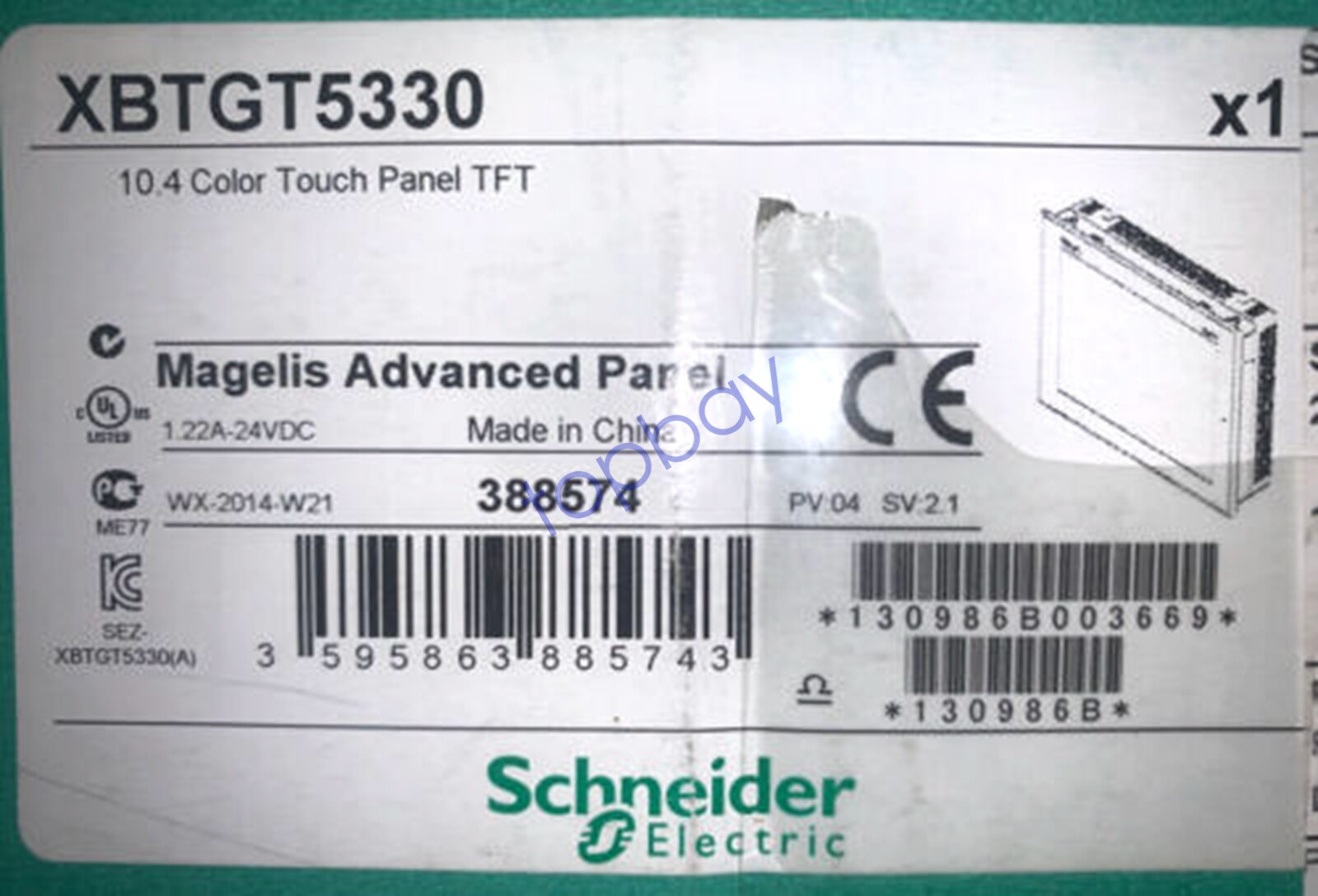New In Box Schneider Touch Screen XBTGT5330
