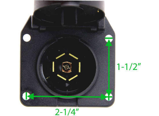12-705 REPLACEMENT 7-WAY RV TRAILER CONNECTOR SOCKET – VEHICLE END, 6-12V