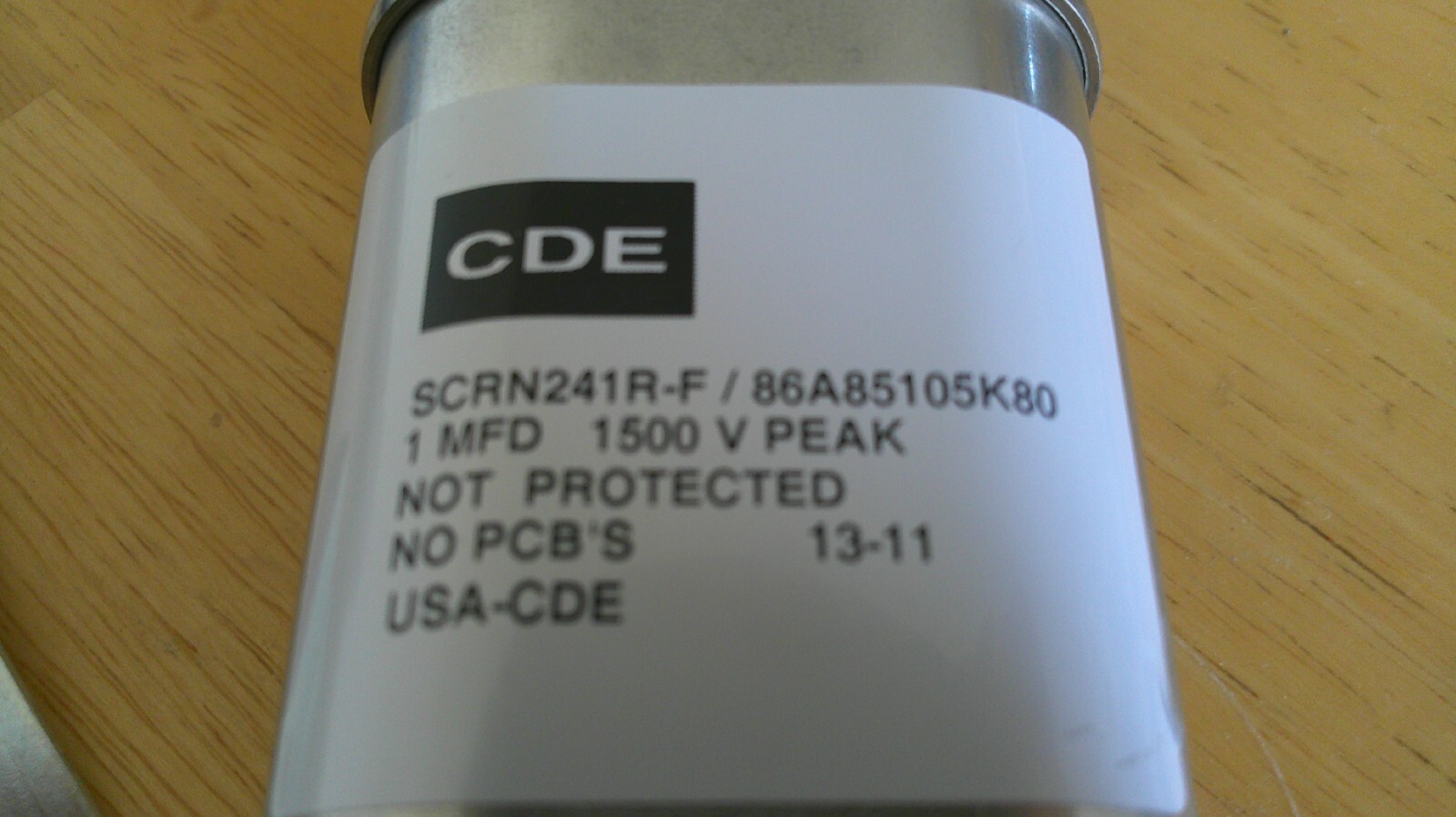 CDE Capacity Film Capacitor SCRN241R-F 1500V P&H 84Z170D4