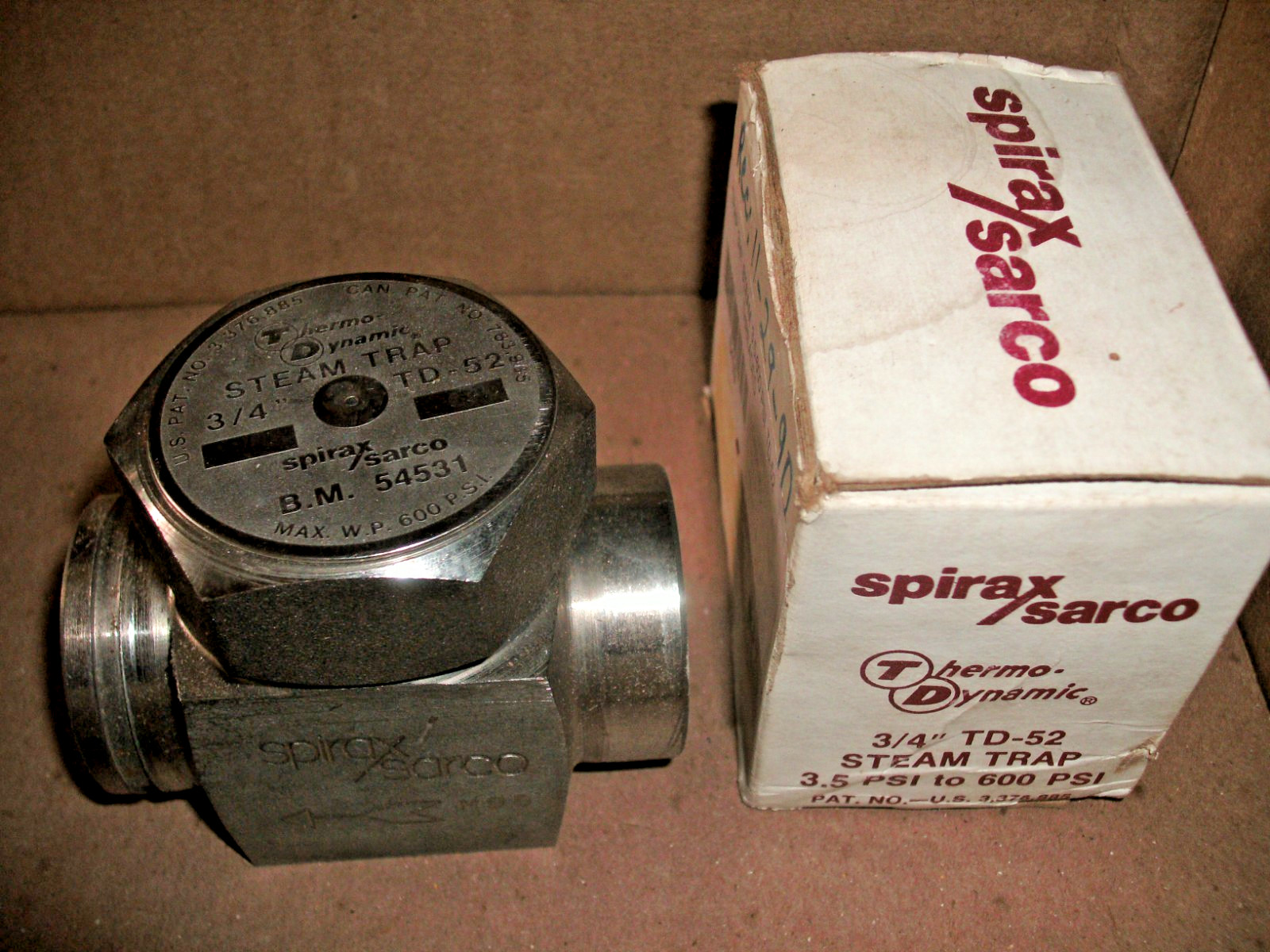 SPIRAX SARCO TD-52 54531 3/4″ STEAM TRAP TD52 – 4 AVAILABLE