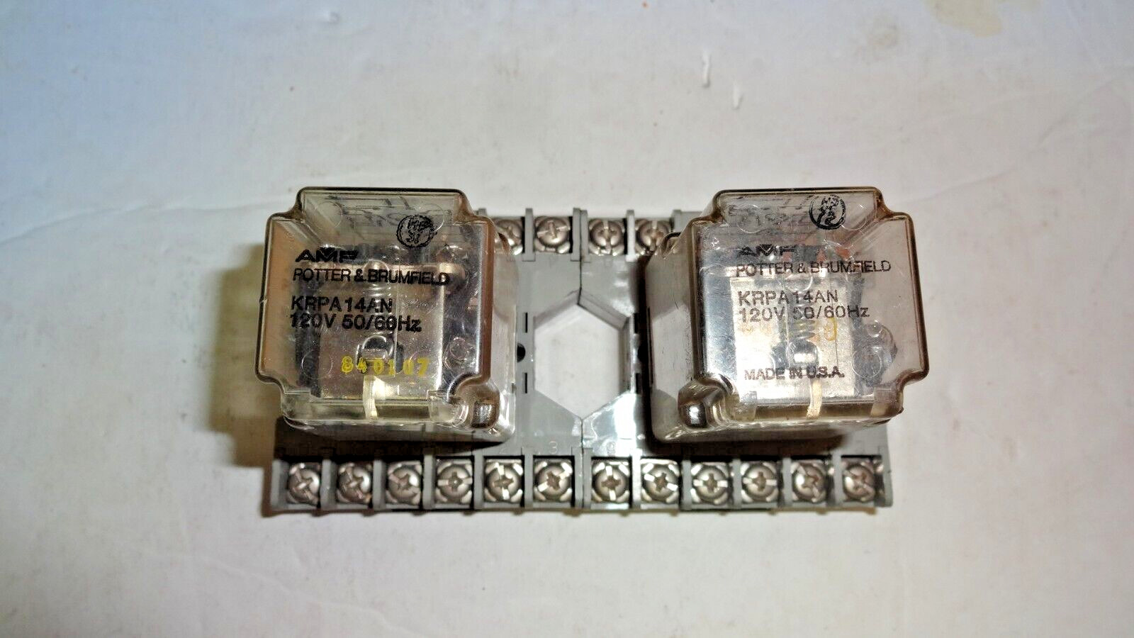 Lot of 2 AMF Potter & Brumfield KRPA-14AN -120 120V Relay W/ Idec Base Sr3p-06