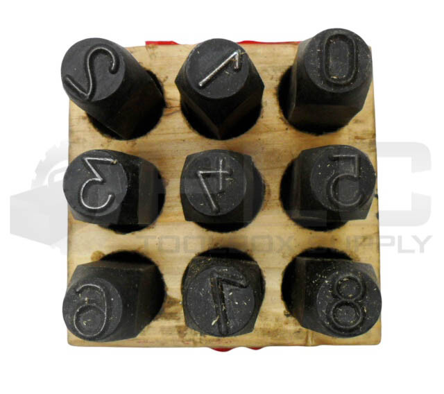 SET OF 9 TRITA 3163243 NUMBER STAMPS SET 12MM 0-8
