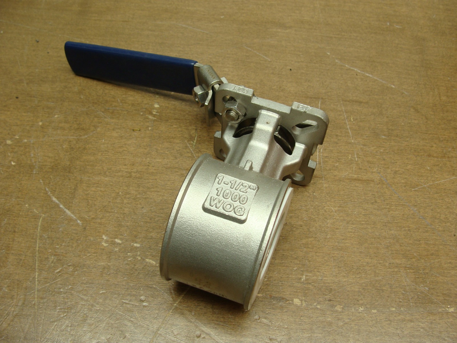 LOT OF 2 QSM TRU-FLO 3-PIECE STAINLESS STEEL BALL VALVES CF8M 1-1/2″ 1000WOG
