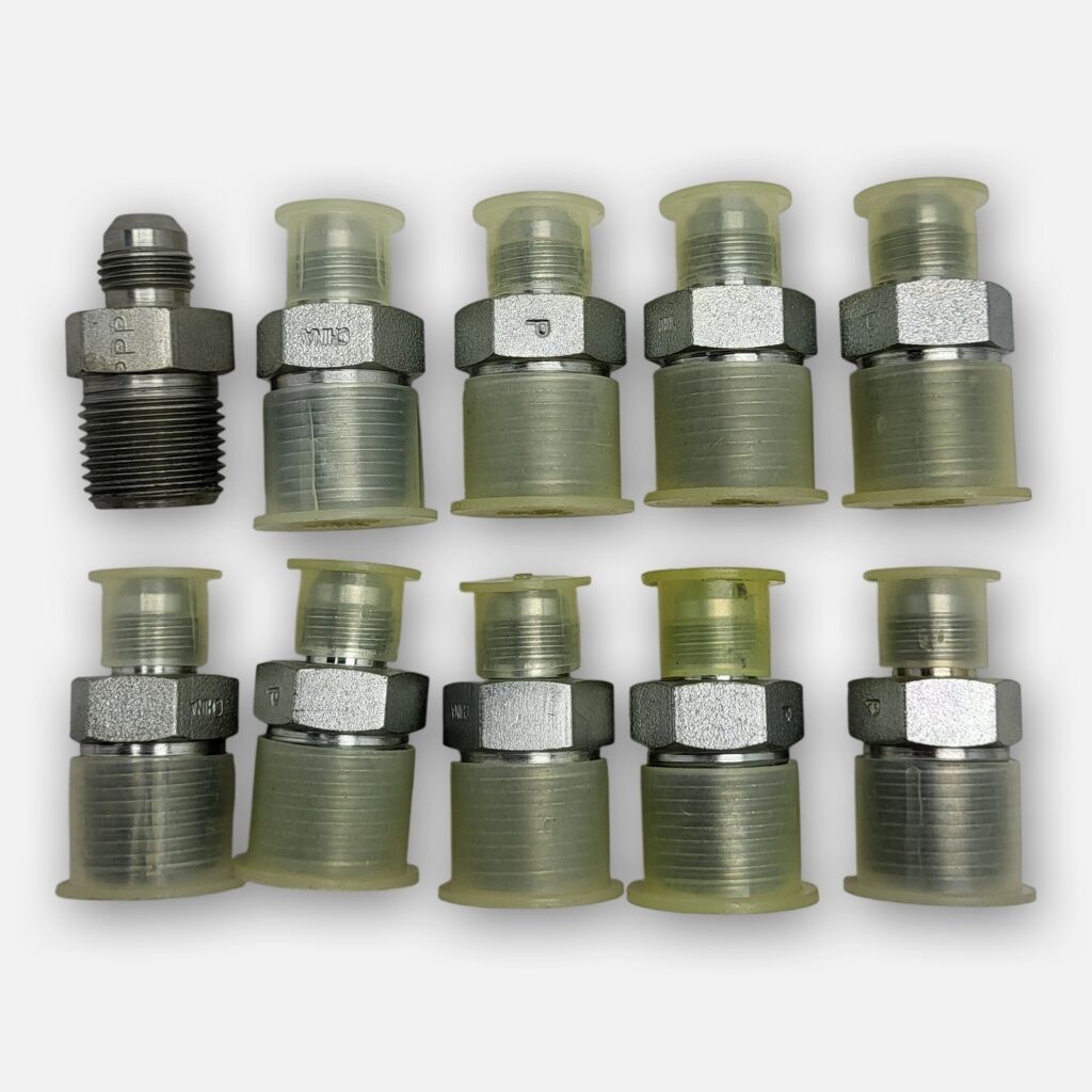 NEW LOT OF 10 SMB-08 FITTING 1/2″ TO SMA-06 9/16″