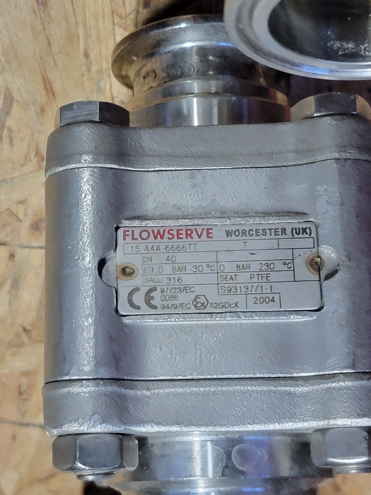 FLOWSERVE WORCESTER (UK)15A44-6666TT 316 SS BALL VALVE NOS FREE SHIPING